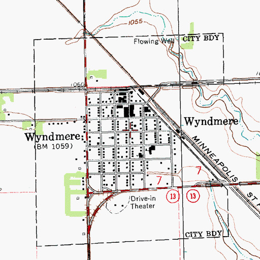 Topographic Map of Wyndmere Rural Fire Protection District, ND