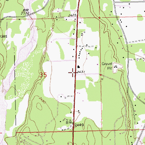 Topographic Map of Lincoln County Rural Fire District Station 3, MT