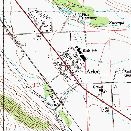 Topographic Map of Arlee Ambulance Service, MT