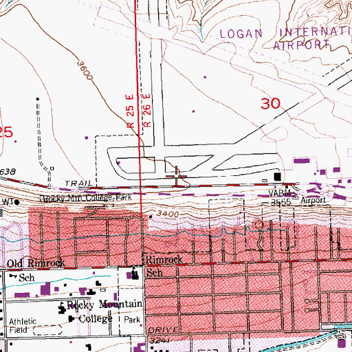 Topographic Map of AAA Advanced Air Ambulance, MT