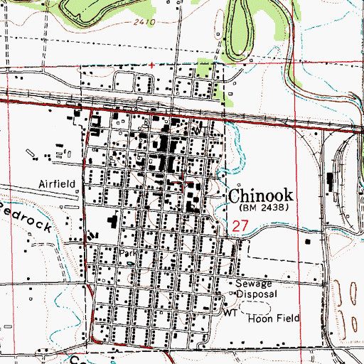 Topographic Map of Blaine County Ambulance I, MT
