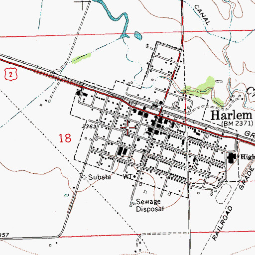 Topographic Map of Blaine County Ambulance II, MT