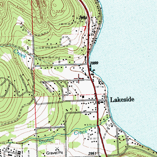 Topographic Map of Lakeside Quick Response Unit, MT