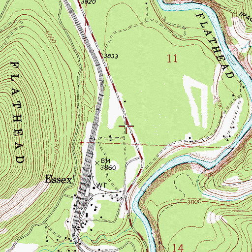 Topographic Map of Middlefork Quick Response Unit, MT