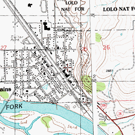 Topographic Map of Plains Community Ambulance, MT