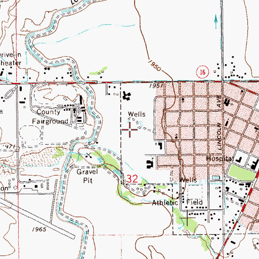 Topographic Map of Richland County Ambulance Sidney, MT