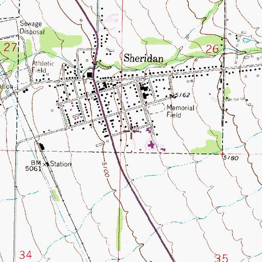 Topographic Map of Ruby Valley Ambulance Service, MT