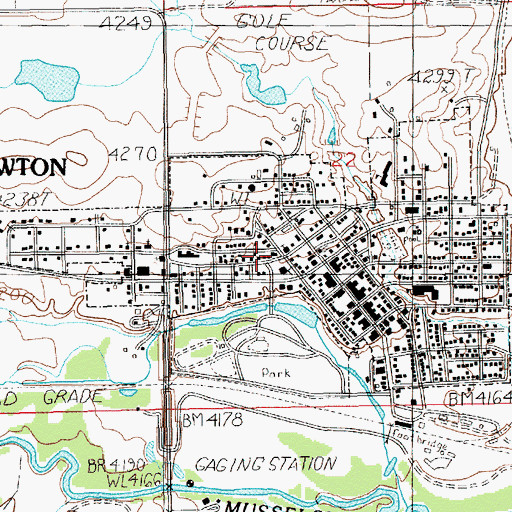 Topographic Map of Wheatland County Ambulance Harlowton, MT