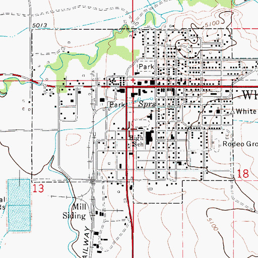 Topographic Map of White Sulphur Springs Emergency Medical Services, MT
