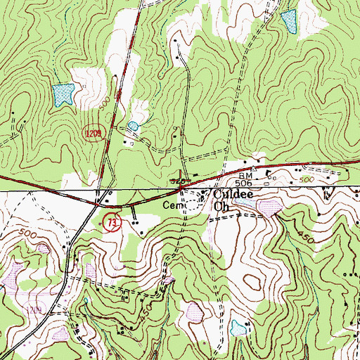 Topographic Map of Eastwood Volunteer Fire Department, NC
