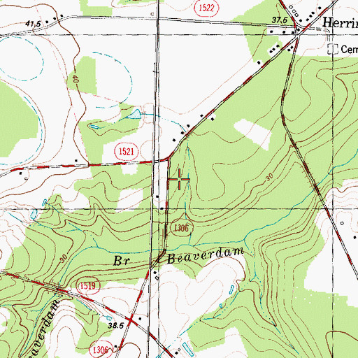 Topographic Map of Pleasant Grove Volunteer Fire Department, NC