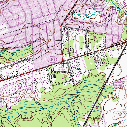 Topographic Map of Cumberland Road Fire Department, NC