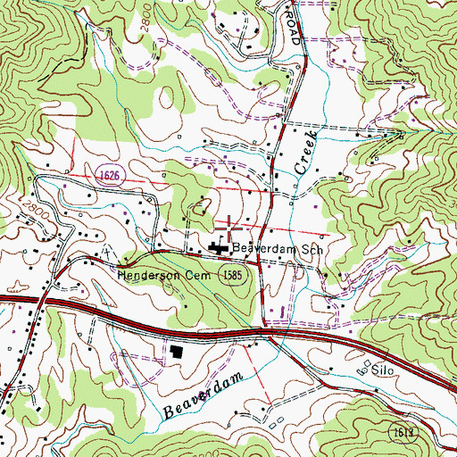 Topographic Map of North Canton Fire Department, NC