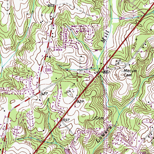 Topographic Map of City View Volunteer Fire Department, NC