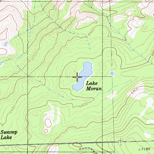 Topographic Map of Lake Moran, CA