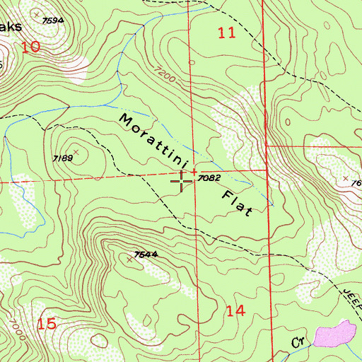 Topographic Map of Morattini Flat, CA