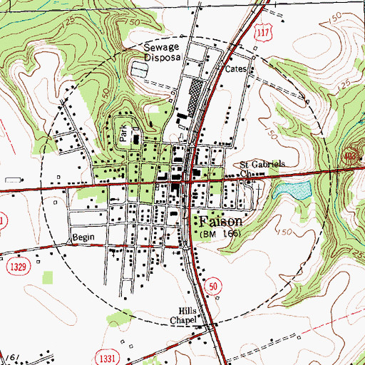 Topographic Map of Faison Fire and Rescue, NC