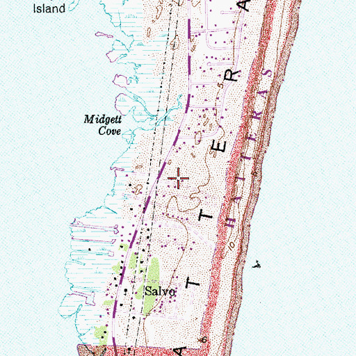 Topographic Map of Salvo Fire Department Station 48, NC