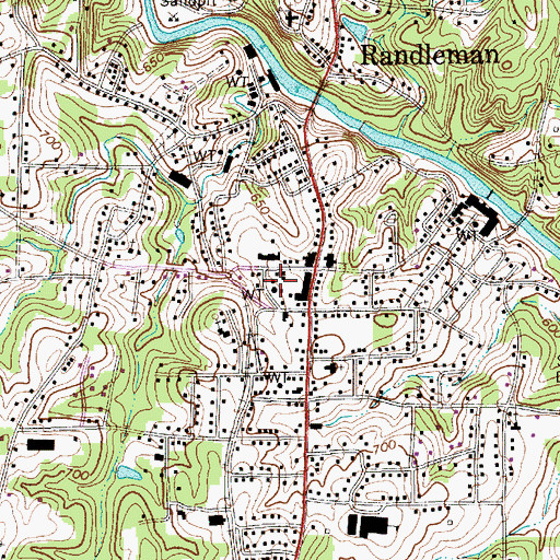Topographic Map of Randleman Fire Department, NC
