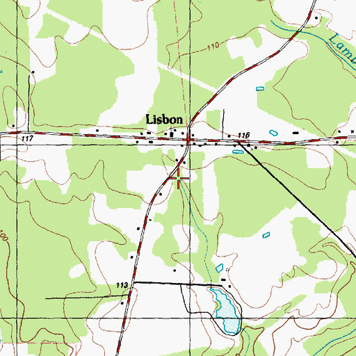 Topographic Map of Lisbon Volunteer Fire Department, NC