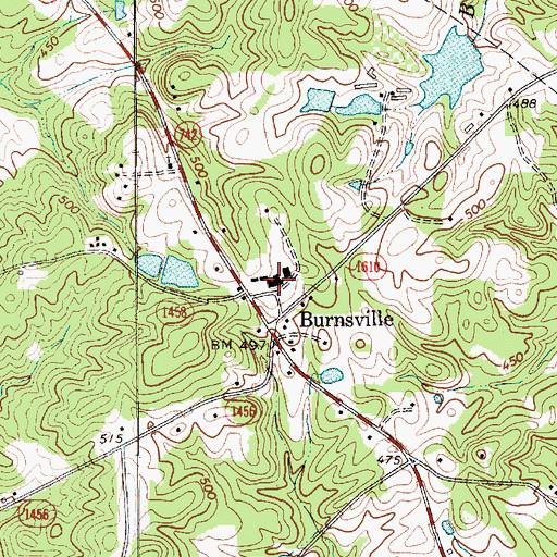 Topographic Map of Burnsville Fire and Rescue Service, NC