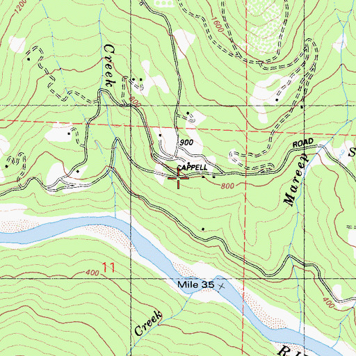 Topographic Map of Morek School, CA