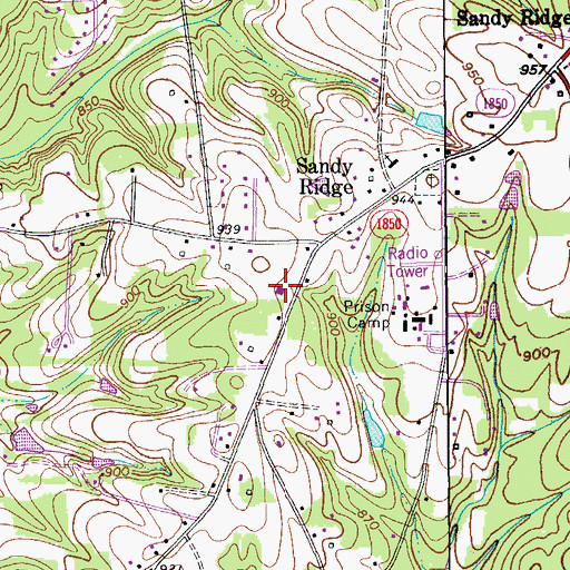 Topographic Map of High Point Fire Department Station 26, NC