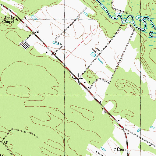 Topographic Map of Clarks Neck Volunteer Fire Department Station 1, NC