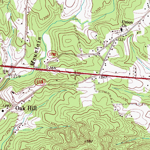 Topographic Map of Little River Fire Department, NC