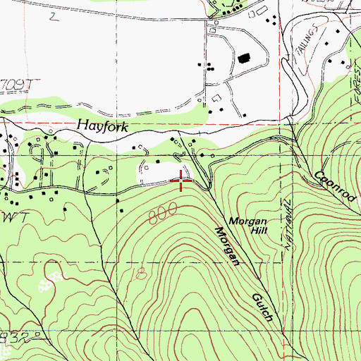 Topographic Map of Morgan Gulch, CA