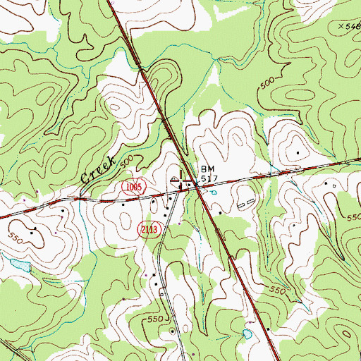 Topographic Map of Lanes Creek Volunteer Fire Department Station 11, NC