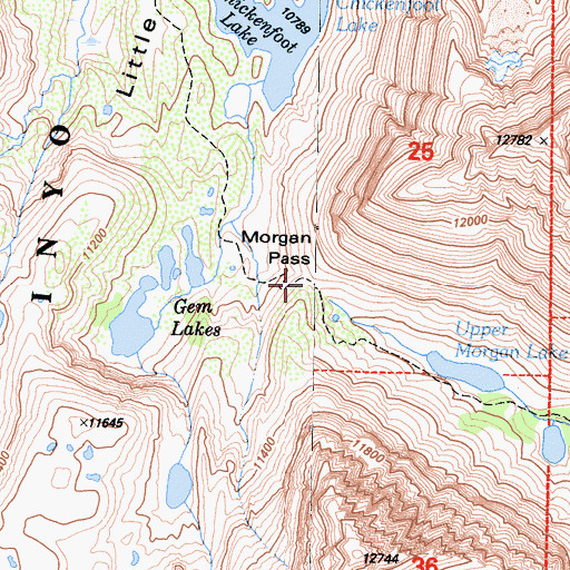 Topographic Map of Morgan Pass, CA