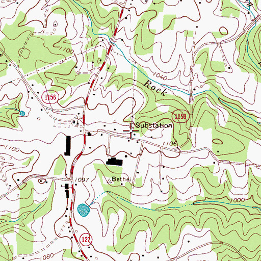 Topographic Map of Bethlehem Community Volunteer Fire Department, NC