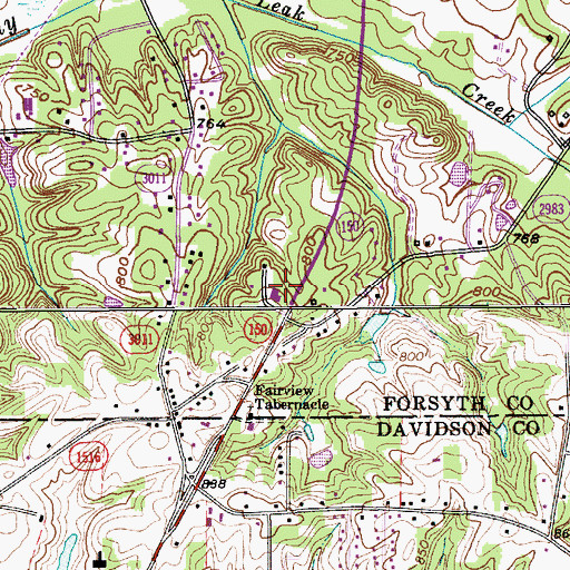 Topographic Map of Griffith Fire Department, NC