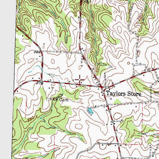 Topographic Map of Castalia Volunteer Fire Department, NC