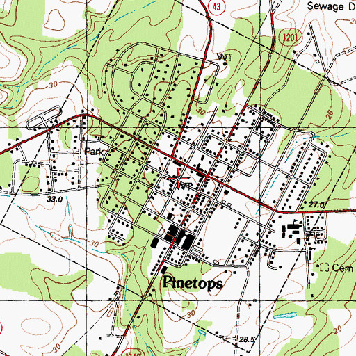 Topographic Map of South Edgecombe Rural Fire Department, NC
