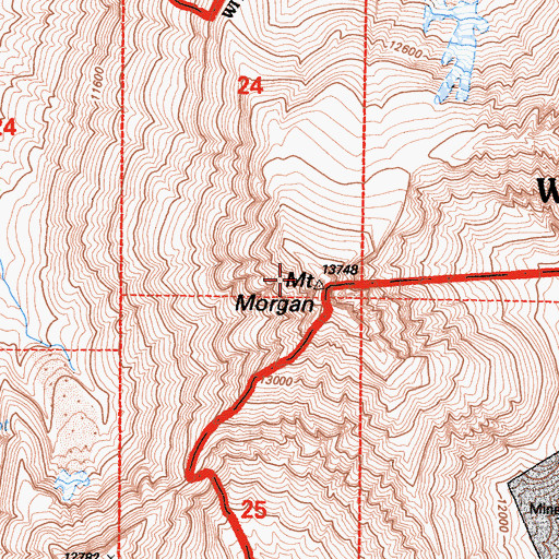 Topographic Map of Mount Morgan, CA