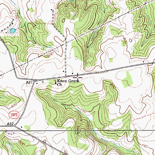 Topographic Map of Cleveland Community Volunteer Fire Department Station 35, NC