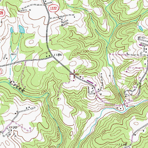 Topographic Map of Jot - Um - Down Volunteer Fire Department, NC
