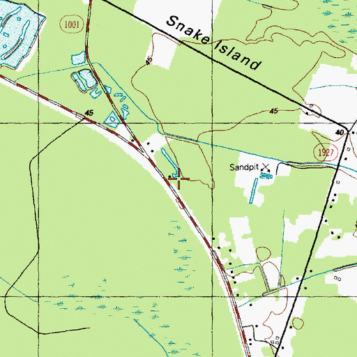 Topographic Map of Old Dock - Cypress Creek Volunteer Fire Department and Auxiliary, NC