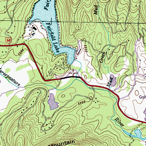 Topographic Map of Cashiers - Glenville Fire Department Station 3, NC