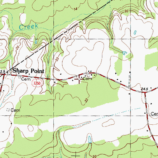Topographic Map of Sharp Point Volunteer Fire Department, NC