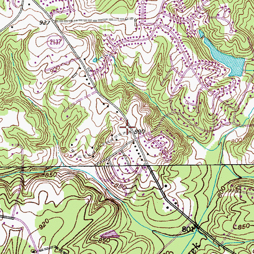 Topographic Map of Greensboro Fire Department Station 17, NC