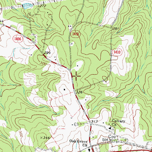 Topographic Map of Littleton Volunteer Fire Department, NC