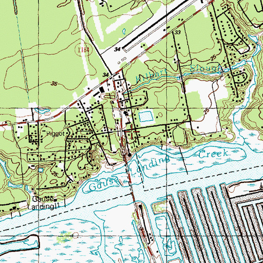 Topographic Map of Ocean Isle Beach Fire Department, NC