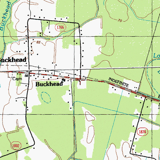 Topographic Map of Buckhead Volunteer Fire and Rescue Department, NC