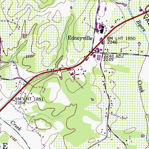 Topographic Map of Edneyville Fire and Rescue Station 1, NC