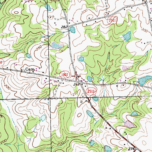 Topographic Map of Eastern Wake Fire and Rescue Department Station 1, NC