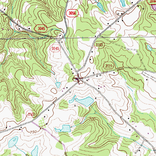 Topographic Map of Mount Hope Community Fire Department, NC