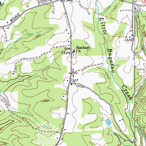 Topographic Map of Shepherds Crossroads Volunteer Fire Department, NC